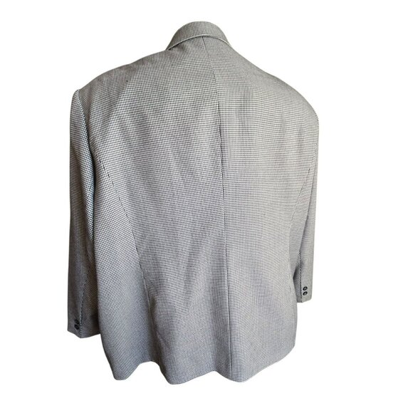 Vintage Houndstooth Womens Blazer Jacket Button Front Black White Size 30 JJ4025 - Picture 6 of 7